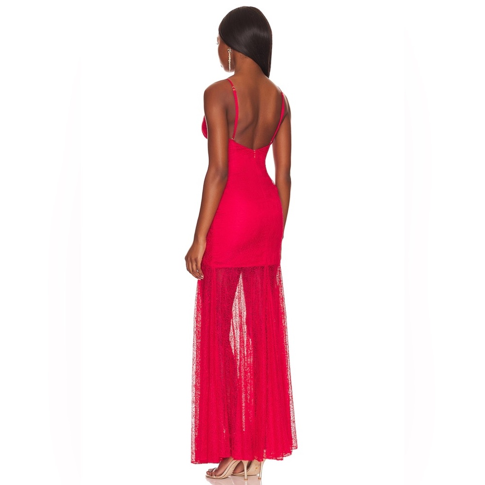 LOVERS + FRIENDS Sierra Gown in Strawberry Red Dress ๐๐ - Picture 3 of 4
